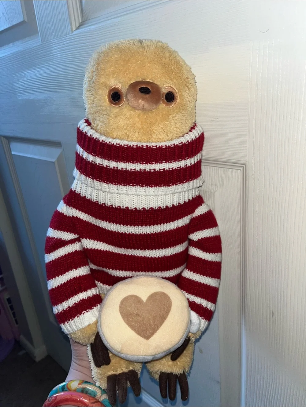 Plush Chick with Red and White Striped Sweater - Home Accent